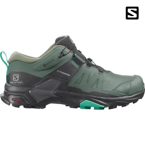 Tênis De Caminhada Salomon X Ultra 4 GTX Feminino Verdes Pretas | PT V69831